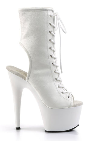 ADORE-1016 White Ankle Boots-Pleaser-Tragic Beautiful