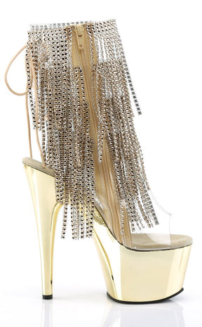 ADORE-1017RSF Gold Ankle Boots-Pleaser-Tragic Beautiful