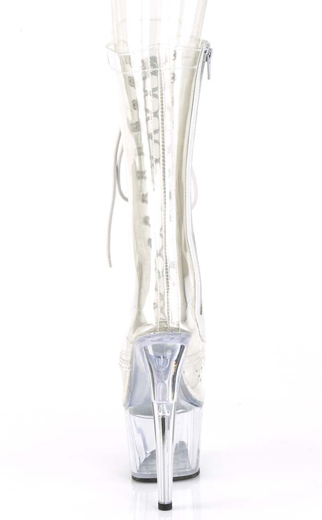 ADORE-1050C Clear Mid-Calf Boots-Pleaser-Tragic Beautiful