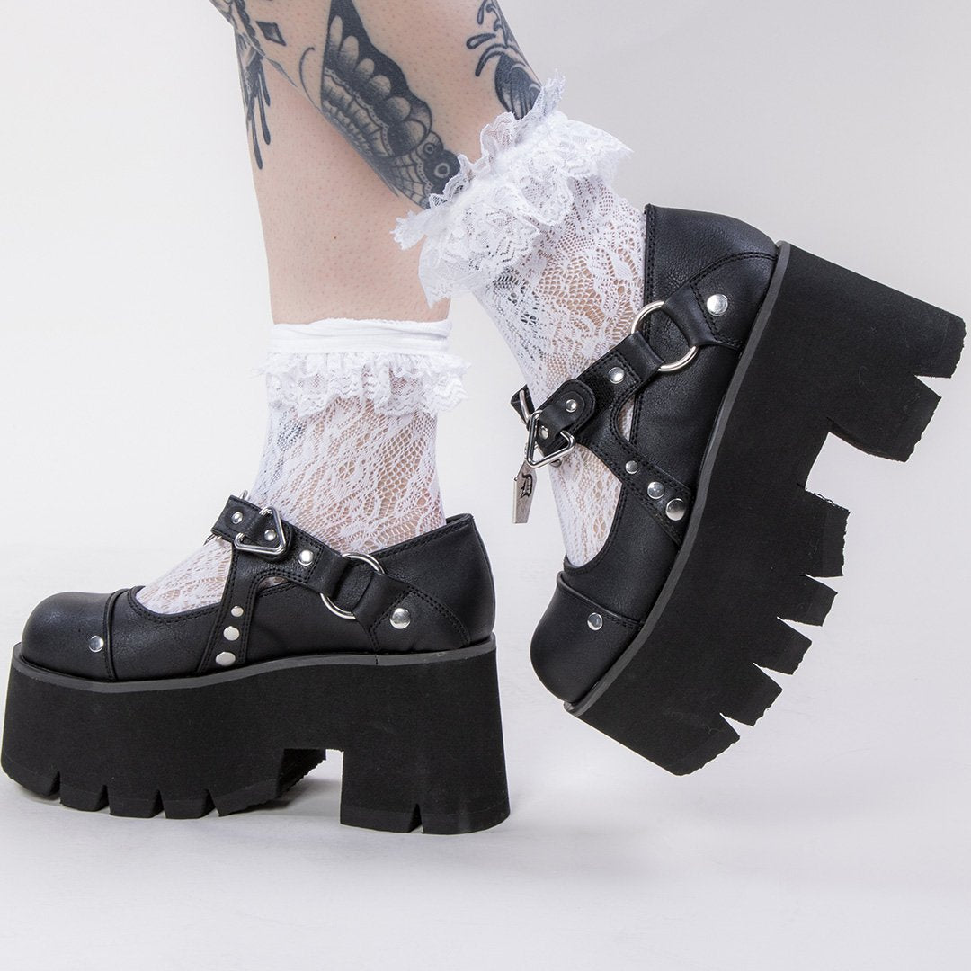 ASHES-33 Black Platform Mary Janes (Au Stock)-Demonia-Tragic Beautiful