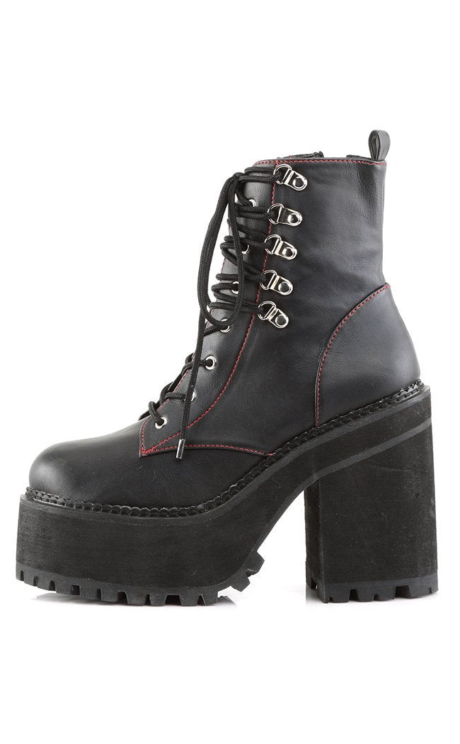 ASSAULT-100 Black Boots-Demonia-Tragic Beautiful