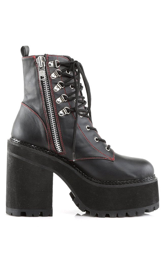 ASSAULT-100 Black Boots-Demonia-Tragic Beautiful