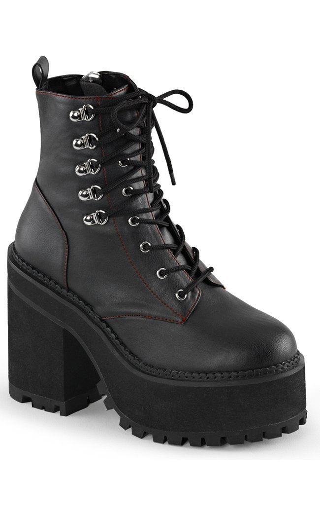 ASSAULT-100 Black Boots-Demonia-Tragic Beautiful