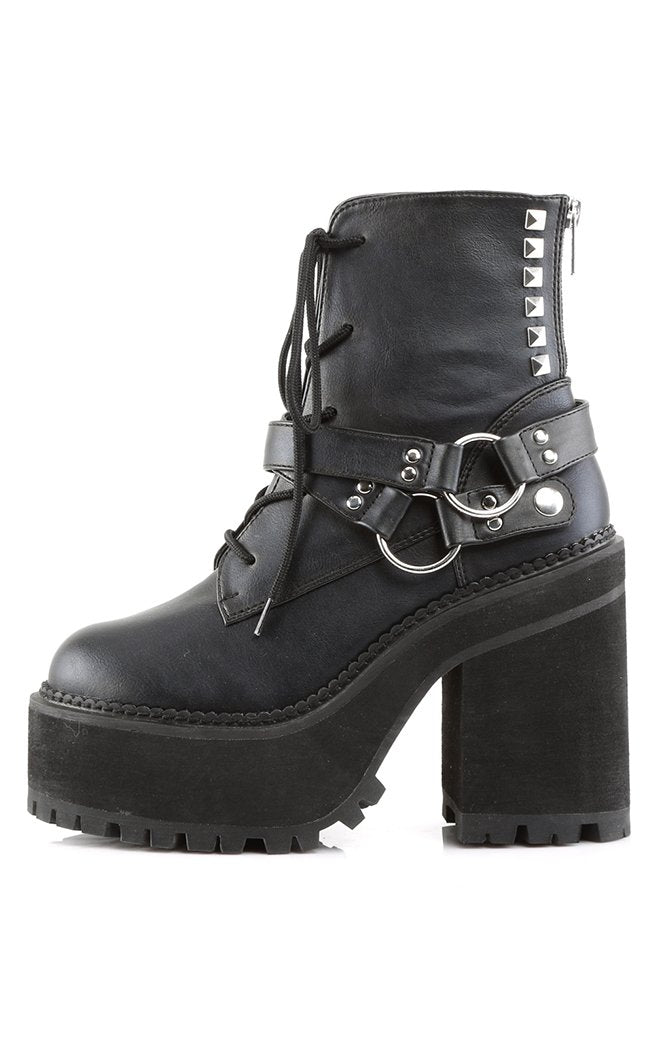 ASSAULT-101 Black Vegan Boots-Demonia-Tragic Beautiful