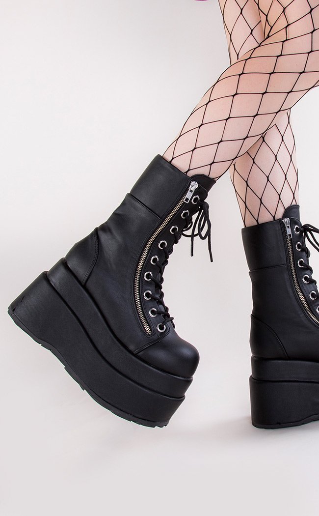 BEAR-265 Vegan Platform Boots-Demonia-Tragic Beautiful