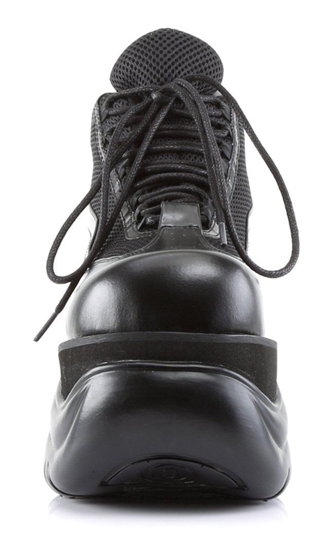 BOXER-01 Black Vegan Leather Shoes-Demonia-Tragic Beautiful