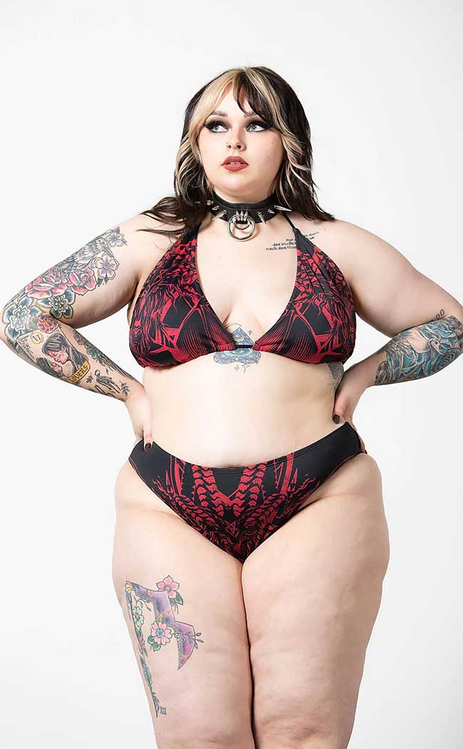 Plus Size Goth Swimsuit Beast Babe 2-Piece Swimsuit Plus Killstar
