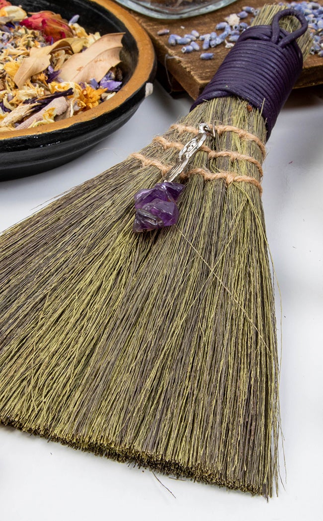 Besom Wiccan Broom | Amethyst Goddess-TB-Tragic Beautiful