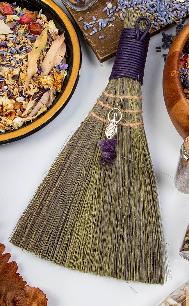 Besom Wiccan Broom | Amethyst Goddess-TB-Tragic Beautiful