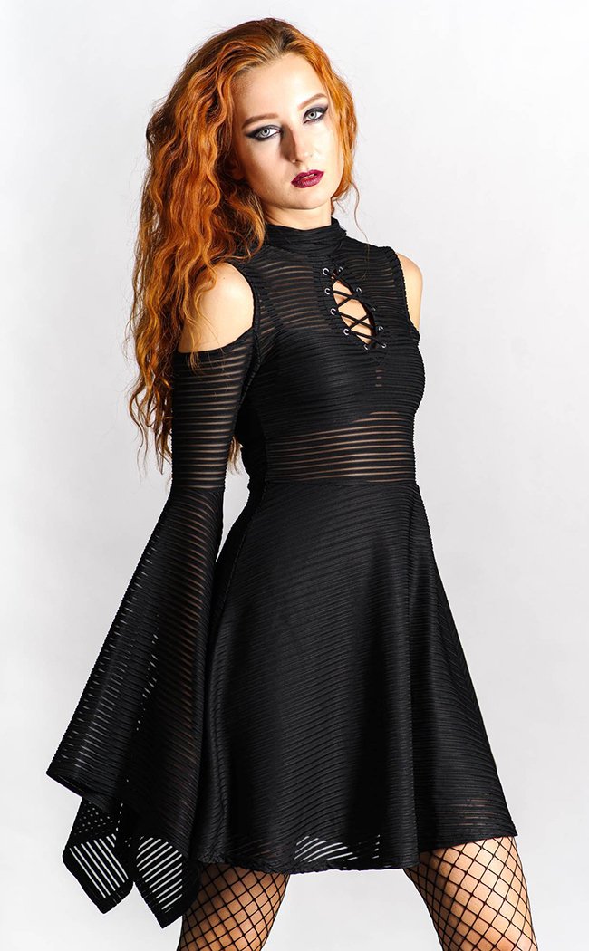 Between The Lines Skater Dress | Killstar Australia