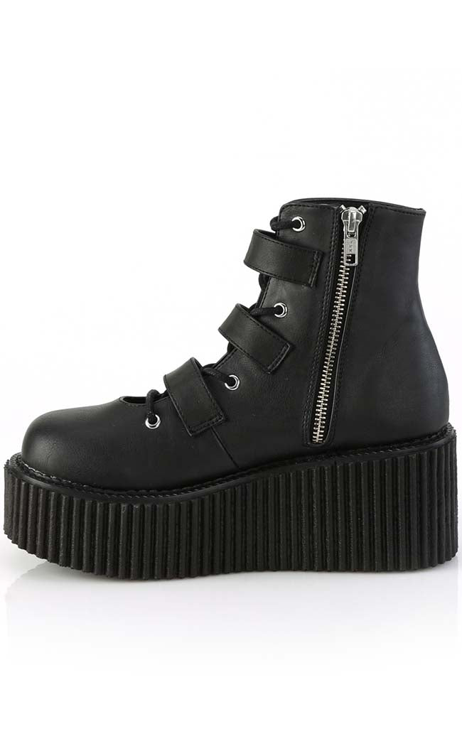 CREEPER-260 Black Matte Creeper Boots-Demonia-Tragic Beautiful