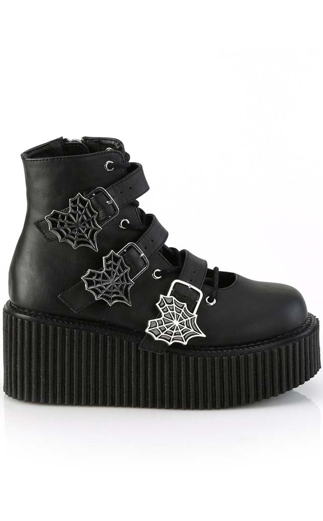 CREEPER-260 Black Matte Creeper Boots-Demonia-Tragic Beautiful