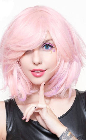 Champagne Pink Bobbed Wig-Rockstar Wigs-Tragic Beautiful