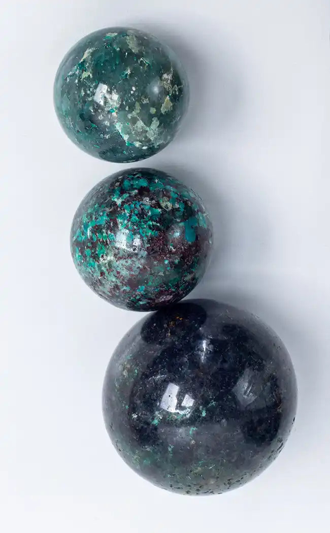 Chrysocolla Spheres-Crystals-Tragic Beautiful