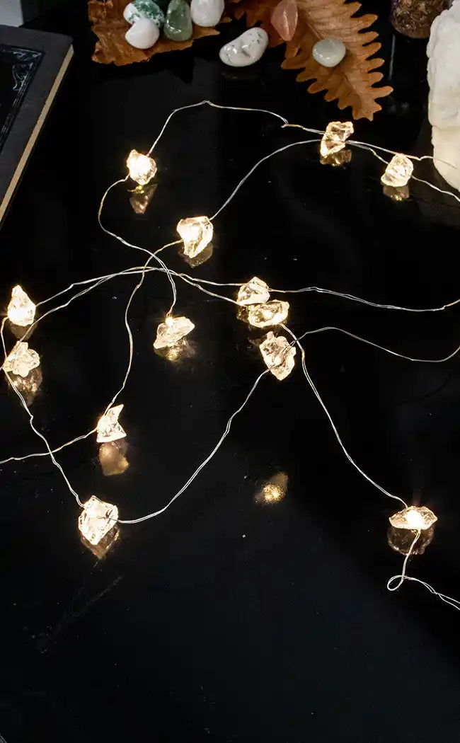 Crystal String Lights Genuine Clear Quartz Crystals Australia