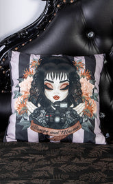 Velvet Cushion Cover | Strange & Unusual-Rose Demon-Tragic Beautiful