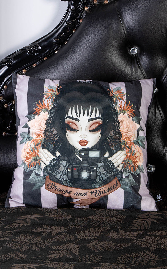 Velvet Cushion Cover | Strange & Unusual-Rose Demon-Tragic Beautiful