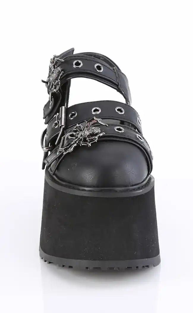 DAMNED-27 Platform Strappy Slingback Slides-Demonia-Tragic Beautiful