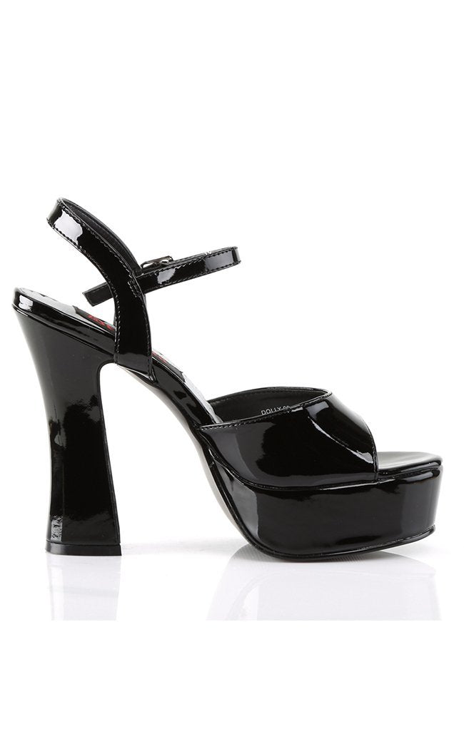 DOLLY-09 Black Patent Shoes-Demonia-Tragic Beautiful