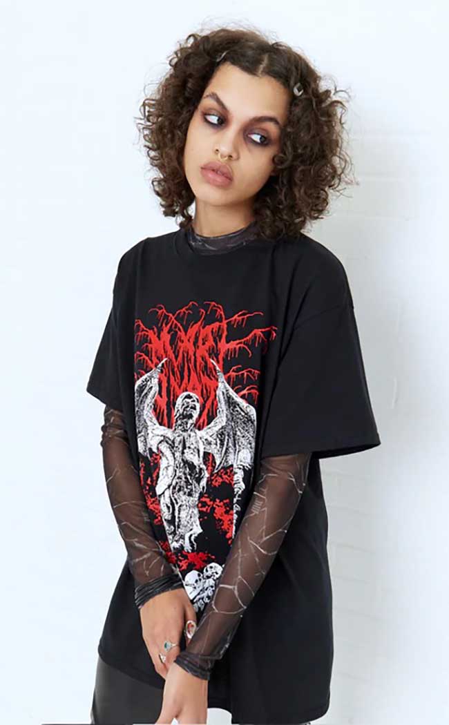 Death Angel Oversized Tee-Mary Wyatt-Tragic Beautiful
