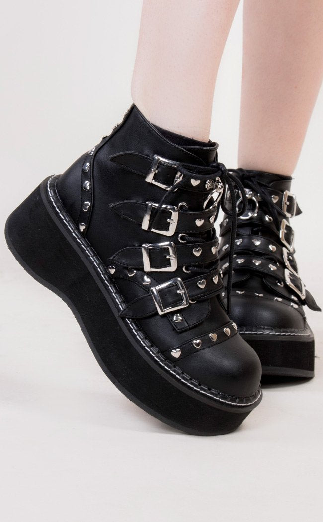 EMILY-315 Black Boots-Demonia-Tragic Beautiful