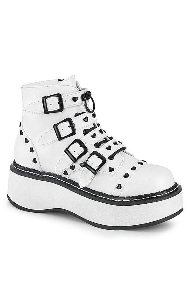 EMILY-315 White Boots-Demonia-Tragic Beautiful