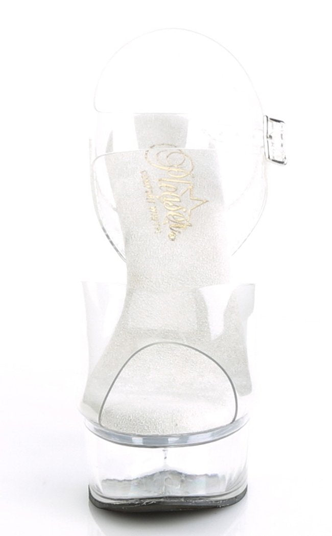 EXCITE-608 Clear Platform Heels-Pleaser-Tragic Beautiful