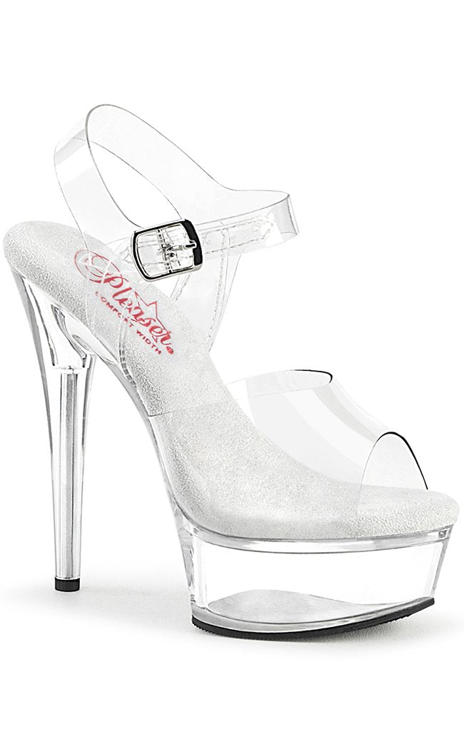 EXCITE-608 Clear Platform Heels-Pleaser-Tragic Beautiful