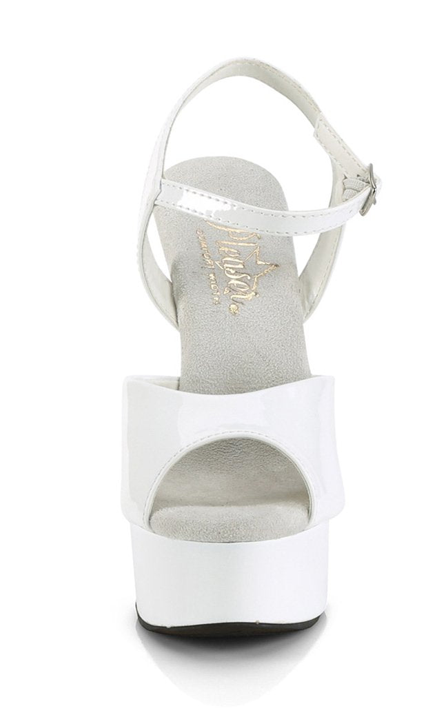 EXCITE-609 White Patent Platform Heels-Pleaser-Tragic Beautiful