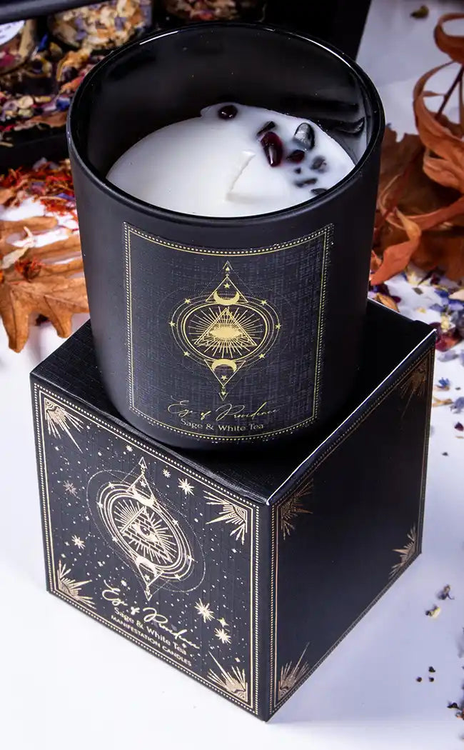 Esoteric Collection | Crystal Candle | Sage & White Tea-Candle Magic-Tragic Beautiful