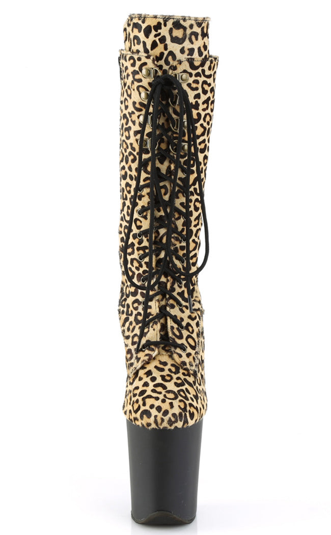 FLAMINGO-1050LP Leopard Print Mid Calf Boots-Pleaser-Tragic Beautiful