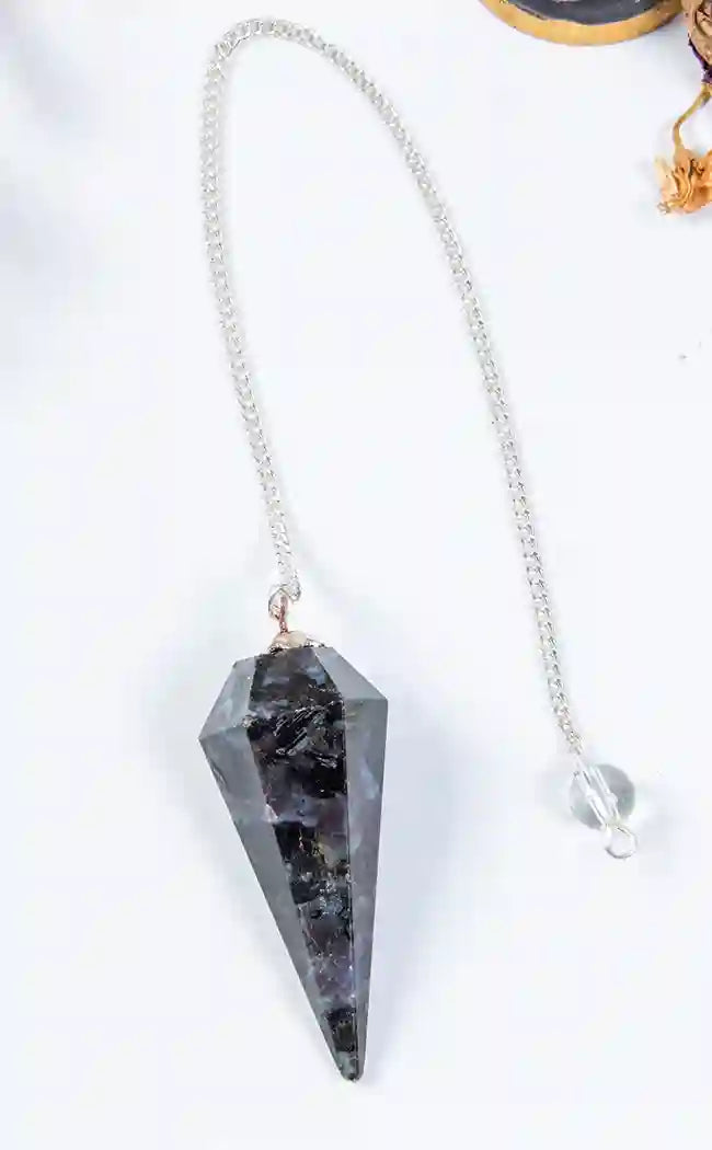 Faceted Pendulum | Indigo Gabbro-Crystals-Tragic Beautiful