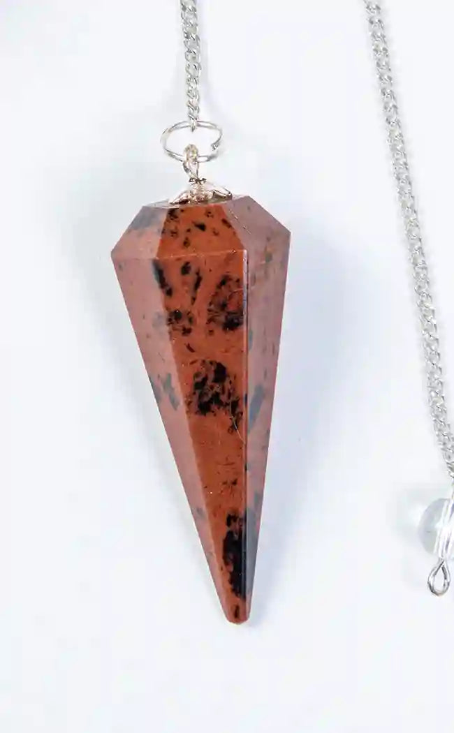 Faceted Pendulum | Mahogany Obsidian-Crystals-Tragic Beautiful