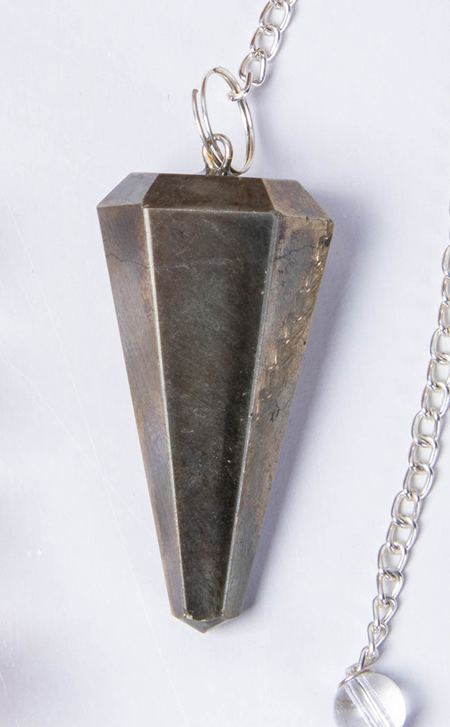 Faceted Pendulum | Pyrite-Crystals-Tragic Beautiful