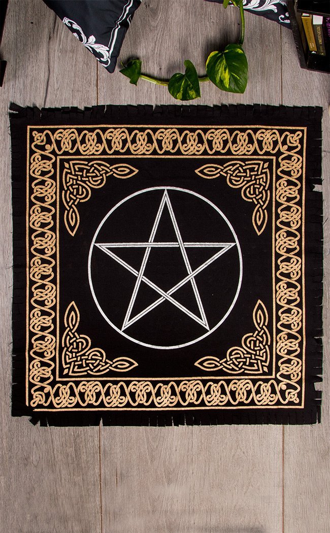 Fringed Pentacle Altar Cloth-TB-Tragic Beautiful