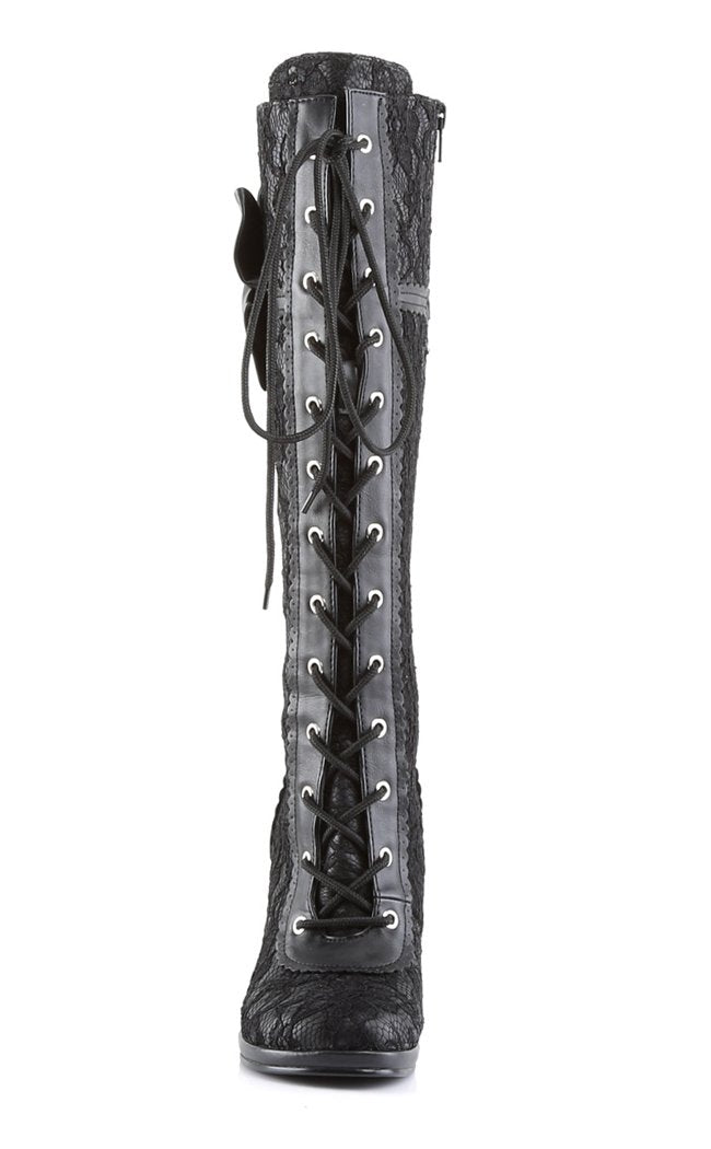 GLAM-240 Black Boots-Demonia-Tragic Beautiful