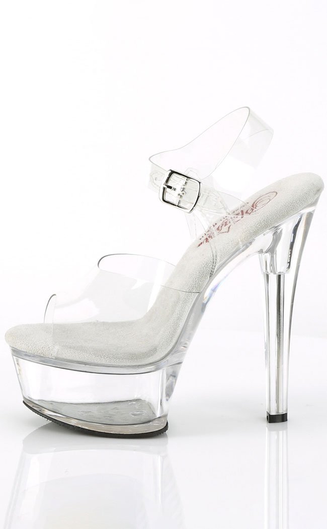 GLEAM-608 Clear Platform Heels-Pleaser-Tragic Beautiful