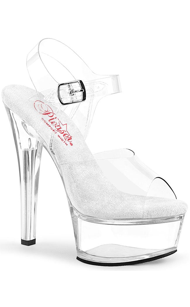 GLEAM-608 Clear Platform Heels-Pleaser-Tragic Beautiful