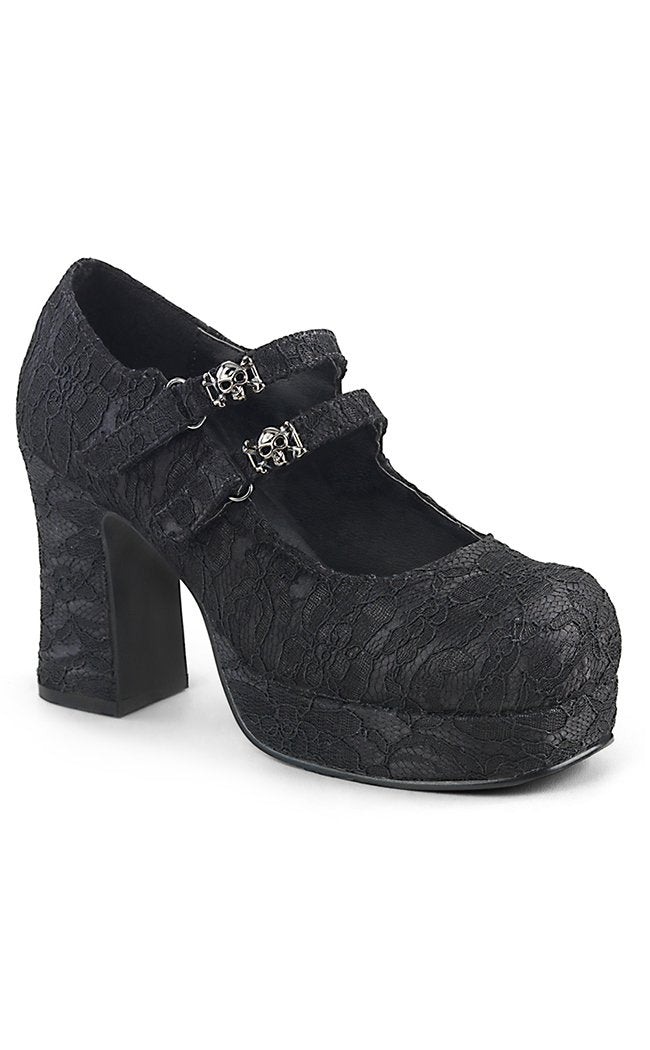 GOTHIKA-09 Black Lace Heels-Demonia-Tragic Beautiful