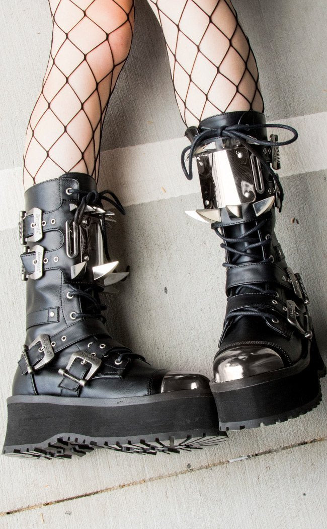 GRAVEDIGGER-250 Vegan Boots (Au Stock)-Demonia-Tragic Beautiful