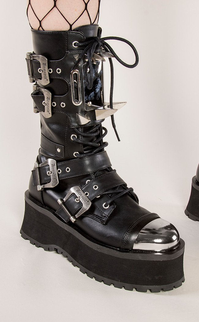 GRAVEDIGGER-250 Vegan Boots (Au Stock)-Demonia-Tragic Beautiful