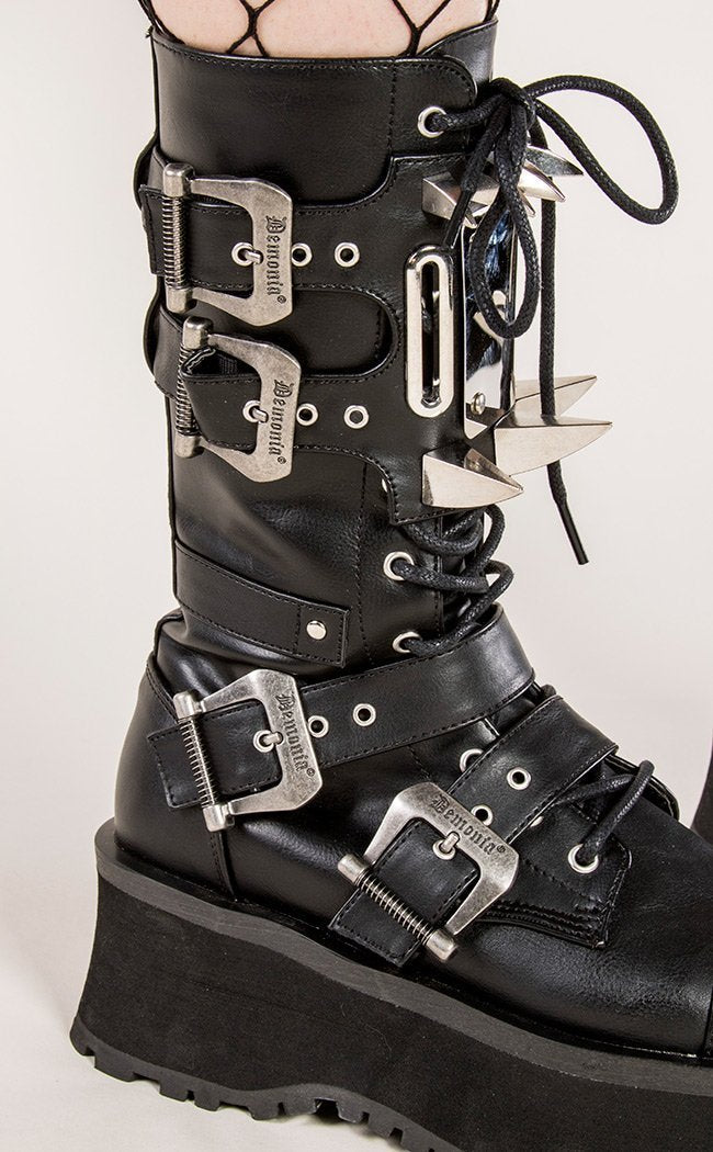 GRAVEDIGGER-250 Vegan Boots (Au Stock)-Demonia-Tragic Beautiful