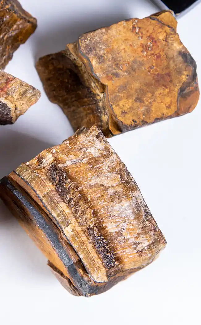 Gold Tigers Eye Rough-Crystals-Tragic Beautiful