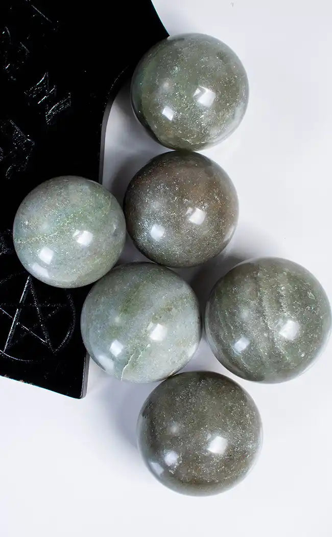 Green Aventurine Spheres-Crystals-Tragic Beautiful