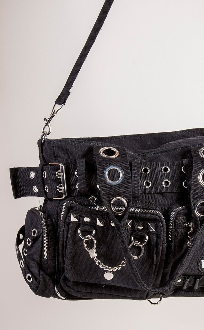 Handcuff Handbag Black-Banned Apparel-Tragic Beautiful