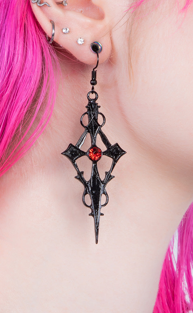 Imaginary Saints Earrings Vampire Jewellery Alt Gothic Accessory
