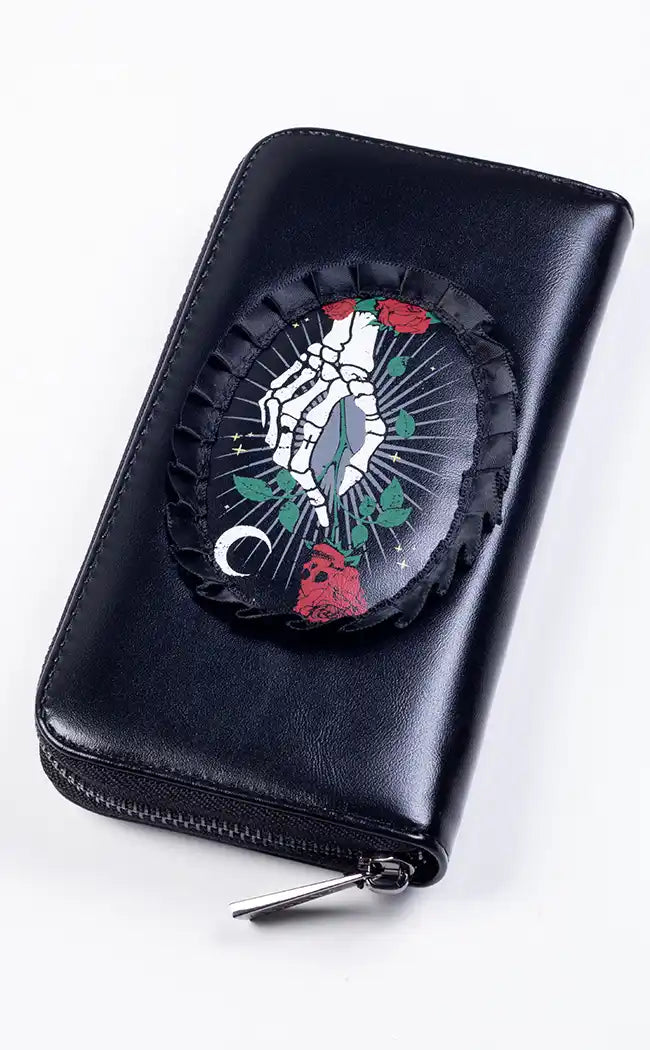 Ishtar Skeleton Rose Wallet-Banned Apparel-Tragic Beautiful