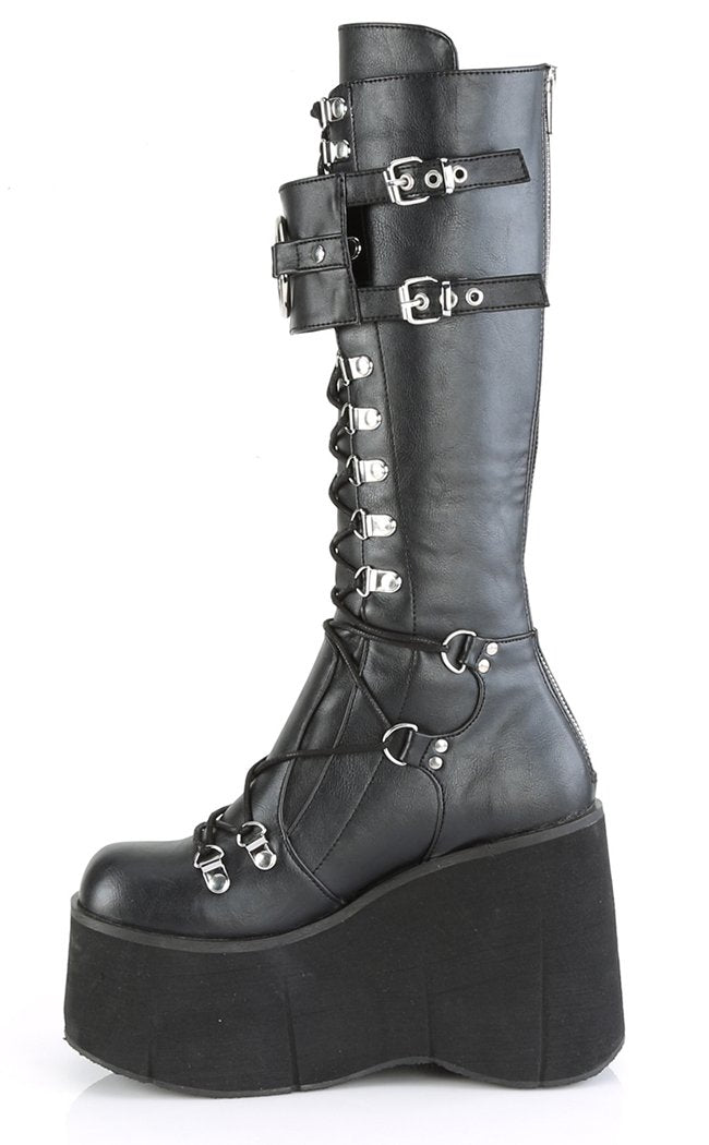 Kera-200 Knee High Platform Boots-Demonia-Tragic Beautiful