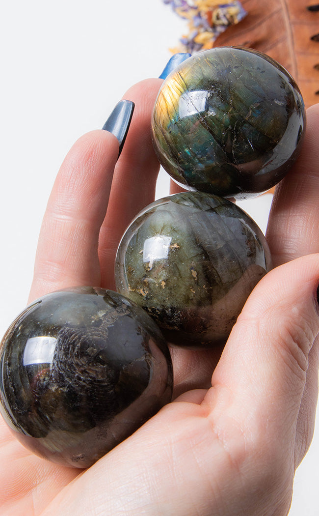 Labradorite Spheres-Crystals-Tragic Beautiful