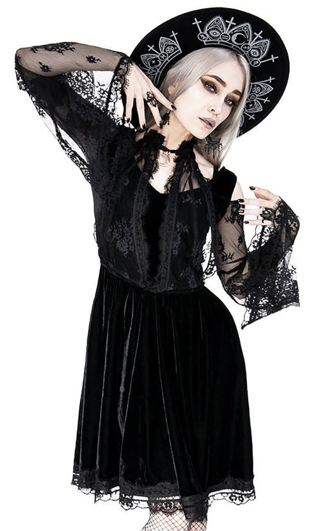 Layered Lace Velvet Dress | Restyle Australia | Gothic Formal Clothing Layered Lace Velvet Dress | Restyle Australia | Gothic Formal Clothing